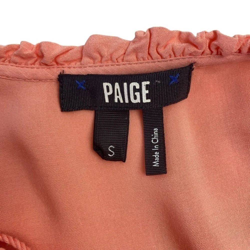 PAIGE Christina Dress Short in Peach Tree Size S